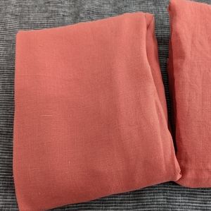 West Elm Euro linen shams
